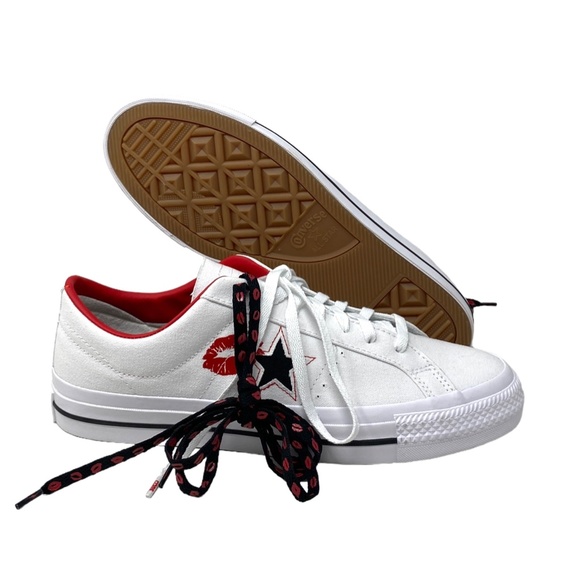 Converse CONS One Star Pro Shoes Low Skate Sneakers Men's Canvas White A04606C - Picture 8 of 10